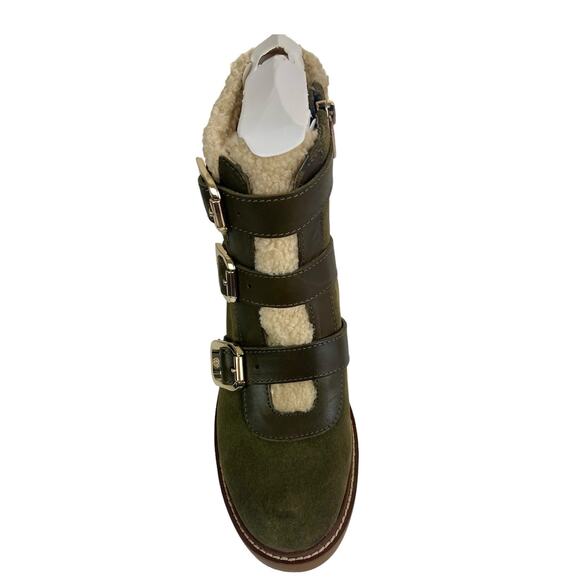 Vince Camuto Klerica   Leather Suede  Moto Hiker Shearling Boot Size 7M NEW - Picture 5 of 8